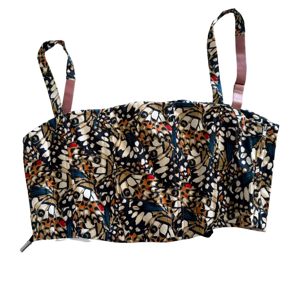 Wildfang The Essential 6-Way Corset Butterfly Print | Size Medium | NWT